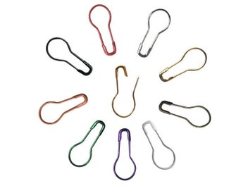 Listing 3 of 10 for 100Pcs Safety Pin Gourd Shape Mix Color Metal Pins Crafts Knitting Cross Stitch
