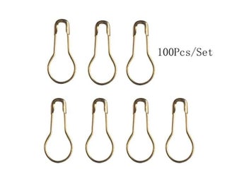 Listing 6 of 10 for 100Pcs Safety Pin Gourd Shape Mix Color Metal Pins Crafts Knitting Cross Stitch