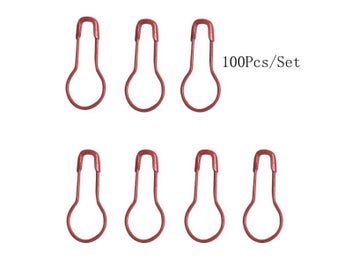 Listing 7 of 10 for 100Pcs Safety Pin Gourd Shape Mix Color Metal Pins Crafts Knitting Cross Stitch