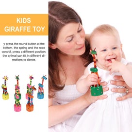 Listing 3 of 4 for 6 Pcs Chew Toys Calming Toys Dancing Giraffe Toy Baby Swings Wooden Dancing Ani