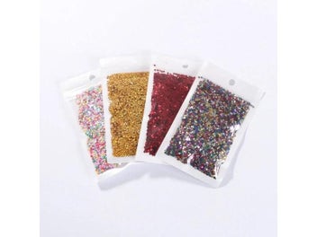 Listing 6 of 10 for 10g/Pack Light Gold Nail Sequin 3mm 4mm Star Shape Sequins Paillettes For Nails