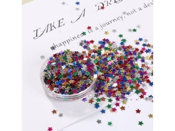 Listing 7 of 10 for 10g/Pack Light Gold Nail Sequin 3mm 4mm Star Shape Sequins Paillettes For Nails