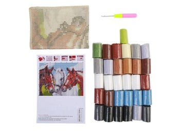 Listing 4 of 9 for Hook Rug Kit DIY Crocheting Yarn Mat Latch Hook Rug Kit Vine Picture Carpet Set