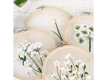 Listing 7 of 10 for 1Set European Mesh Embroidery DIY Flowers Painting Full Needlework Cross Stitch