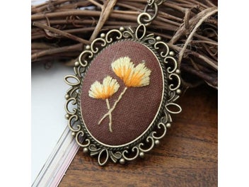 Listing 5 of 10 for Pastoral Style Embroidery Pendant Kits With Needle Thread For Diy Art Crafts