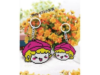 Listing 8 of 10 for Bead Cross Stitch Kits Printed Stich Key Chain Phone Ornaments Cartoon Pendant