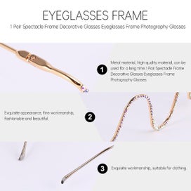 Listing 3 of 3 for Diamond Glasses Novelty Eyewear Eye Glasses Spectacle Frame Fashionable Glasses