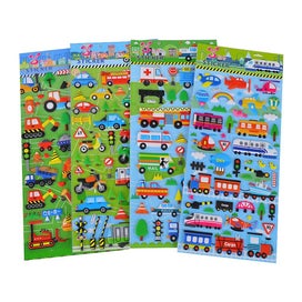 Listing 1 of 1 for 10 Sheets 3d Puffy Stickers Cartoon Vehicles Scrapbooking Crafting Assorted Sti