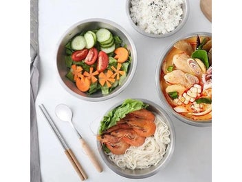 Listing 4 of 10 for Stainless Steel 304 Thickened Round Korean Kitchen Soup Bowl Strong Durable