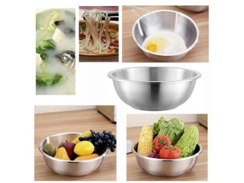 Listing 5 of 10 for Stainless Steel 304 Thickened Round Korean Kitchen Soup Bowl Strong Durable