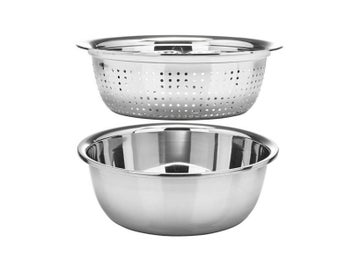 Listing 3 of 10 for Large Metal Bowl Stainless Steel Basin Deep Heavy Duty Mixing Bowl