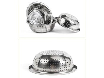 Listing 6 of 10 for Large Metal Bowl Stainless Steel Basin Deep Heavy Duty Mixing Bowl