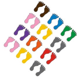 Listing 2 of 2 for 12 Pairs Floor Decals Decorative Kids Shoe Decals Nursery Room Floor Sticker Fo