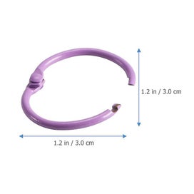 Listing 4 of 5 for 50pcs Multi function Key Rings Daily Use Key Chains Reusable Book Rings Book Ac