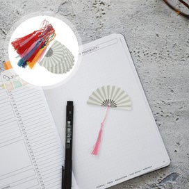 Listing 2 of 2 for 1 Set Of Fan Blank Bookmarks Fan Paper Bookmarks Fan Hand Painted Diy Bookmarks