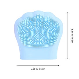 Listing 2 of 5 for 4pcs Silicone Scrubbies Facial Cleansing Brush Cartoon Cat Paw Rabbit Shape Face