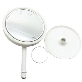 Listing 4 of 5 for 1pc Desktop Round Mirror With Led Light Folding Mirror With Led Lamp 180 Rotati