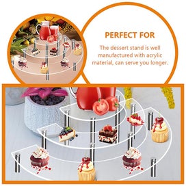 Listing 2 of 3 for 1 Set Of Party Cake Holder Desktop Cake Display Tray Stackable Cake Stand Desse
