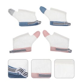 Listing 4 of 4 for 2 Pairs Teething Toy Toddler Thumb Sucking Stop Baby Gloves Baby Stop Finger Su