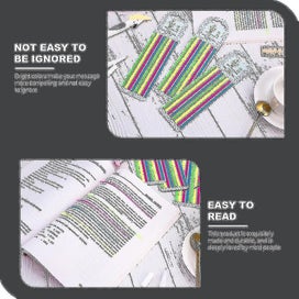 Listing 2 of 5 for 4 Boxes Guided Reading Strips Fine Bookmarks Notebook Tabs Fluorescence Reading