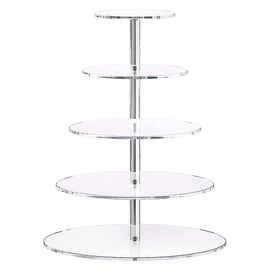 Listing 2 of 3 for 1pc Round Dessert Stand 5 Tier Serving Tray Stand Tiered Cake Stand