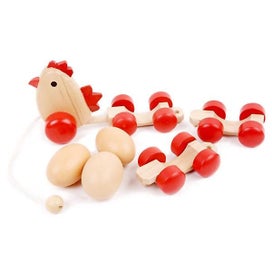 Listing 1 of 3 for Hen Pulling Eggs Toy Diy Wooden Simulation Toys Birthday Gift Perfect Push Pull