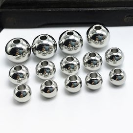 Listing 2 of 3 for 100 Pcs Bead Necklaces Rondelle Beads Metal Spacer Beads Metal Loose Beads Jewe