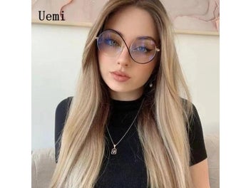 Listing 5 of 10 for New Fashion Round Frame Anti Blue Light Women Glasses Quality Retro Metal Legs