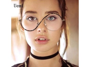 Listing 6 of 10 for New Fashion Round Frame Anti Blue Light Women Glasses Quality Retro Metal Legs
