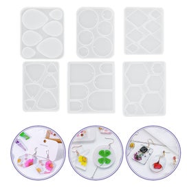 Listing 3 of 3 for 6pcs Earrings Pendants Molds Stud Dangle Earrings Mold Earring Making Molds Sil