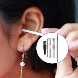 Listing 2 of 3 for 3 Sets Ear Wax Removal Kit Ear Wax Cleaner Stainless Steel Ear Cleaning Tool