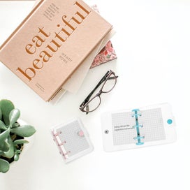 Listing 3 of 4 for 2 Sets Mini Loose leaf Notebook Transparent Buckle Loose leaf Notepad Diy Scr