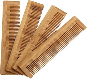 Listing 2 of 2 for 5pcs Wooden Combs Bamboo Anti static Wood Hair Comb For Women Men Thick Wavy Or