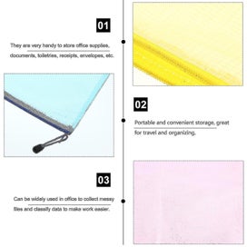 Listing 3 of 4 for 10 Pcs Clear Makeup Bag Travel Toiletry Pouch Zipper File Bags Classification F