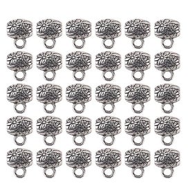 Listing 3 of 5 for 30pcs Diy Jewelry Accessories Round Beads Pendant Diy Jewelry Making silver