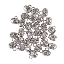 Listing 4 of 5 for 30pcs Diy Jewelry Accessories Round Beads Pendant Diy Jewelry Making silver