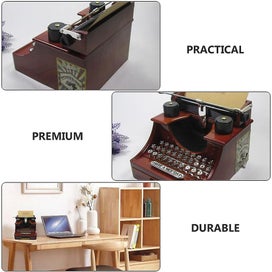 Listing 2 of 5 for 1pc Typewriter Shape Music Box Retro Musical Box Ornament Storage Box