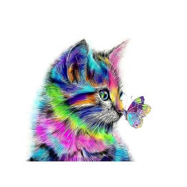 Listing 1 of 2 for 40x40cm Beads Painting Cat And Pattern Cross Stitch Painting By Diamond Home Or