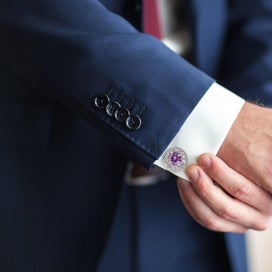 Listing 2 of 2 for 1 Pair Of Fashionable Sewing Buttons Simple Alloy Cufflinks Decorative Buttons