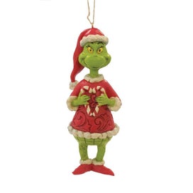 Listing 1 of 2 for Dr Seuss The Grinch by Jim Shore - Grinch Holding Candy Cane Hanging Ornament