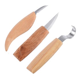 Listing 2 of 3 for 3 Pcs Wood Carving Set Spoon Chisels Hand Tools Knives Woodworking Stainless St
