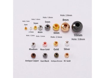 Listing 4 of 10 for 30-500pcs/lot 2-10mm Gold Round Spacer Bead Ball End Metal Seed Beads For DIY