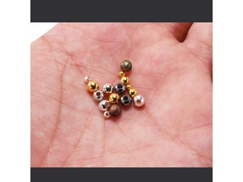 Listing 5 of 10 for 30-500pcs/lot 2-10mm Gold Round Spacer Bead Ball End Metal Seed Beads For DIY