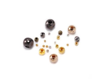 Listing 6 of 10 for 30-500pcs/lot 2-10mm Gold Round Spacer Bead Ball End Metal Seed Beads For DIY