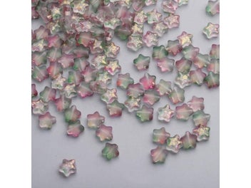 Listing 6 of 10 for 50PC/lot 8mm Frosted Gradient Color Star Beads Czech Glass Loose Spacer Beads