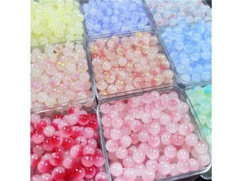 Listing 3 of 10 for 8mm Glass Beads Beautiful Multicolor Beads Handmade Diy Bracelet Bracelet