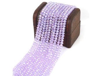 Listing 6 of 10 for 2mm-8mm Rondelle Faceted Glass Beads For DIY Bracelet Jewelry