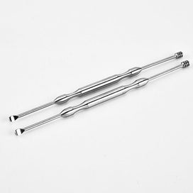 Listing 3 of 3 for 2pcs Ear Pick Ear Spoon Stainless Steel Spiral Massage Clean Ear Tool Household