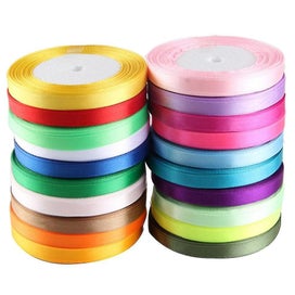 Listing 2 of 4 for 12pcs Mixed Colors Silk Satin Polyester Ribbons Card Gifts Wrapping Ribbons Wed