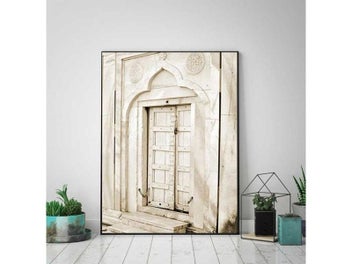 Listing 6 of 10 for Islamic Beige Poster Landscape Canvas Print For Mosque Morocco Door/wall Art